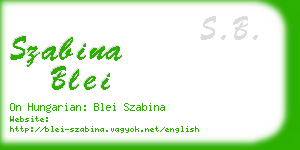 szabina blei business card